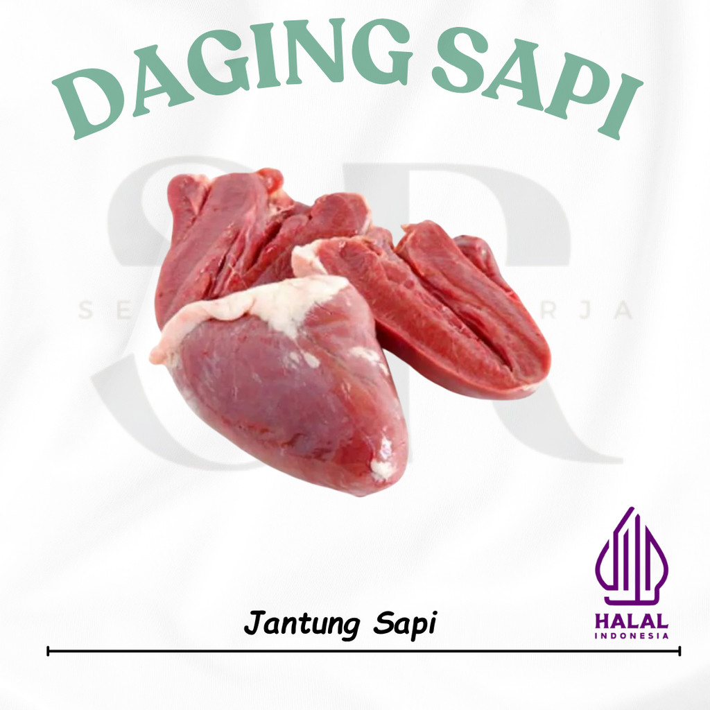 Jantung Sapi - Beef Heart Utuh Frozen 500gr