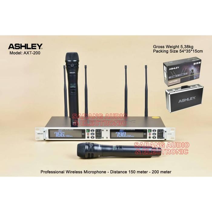 Mic Microphone Wireless Ashley AXT 200 Original AXT200 AXT-200