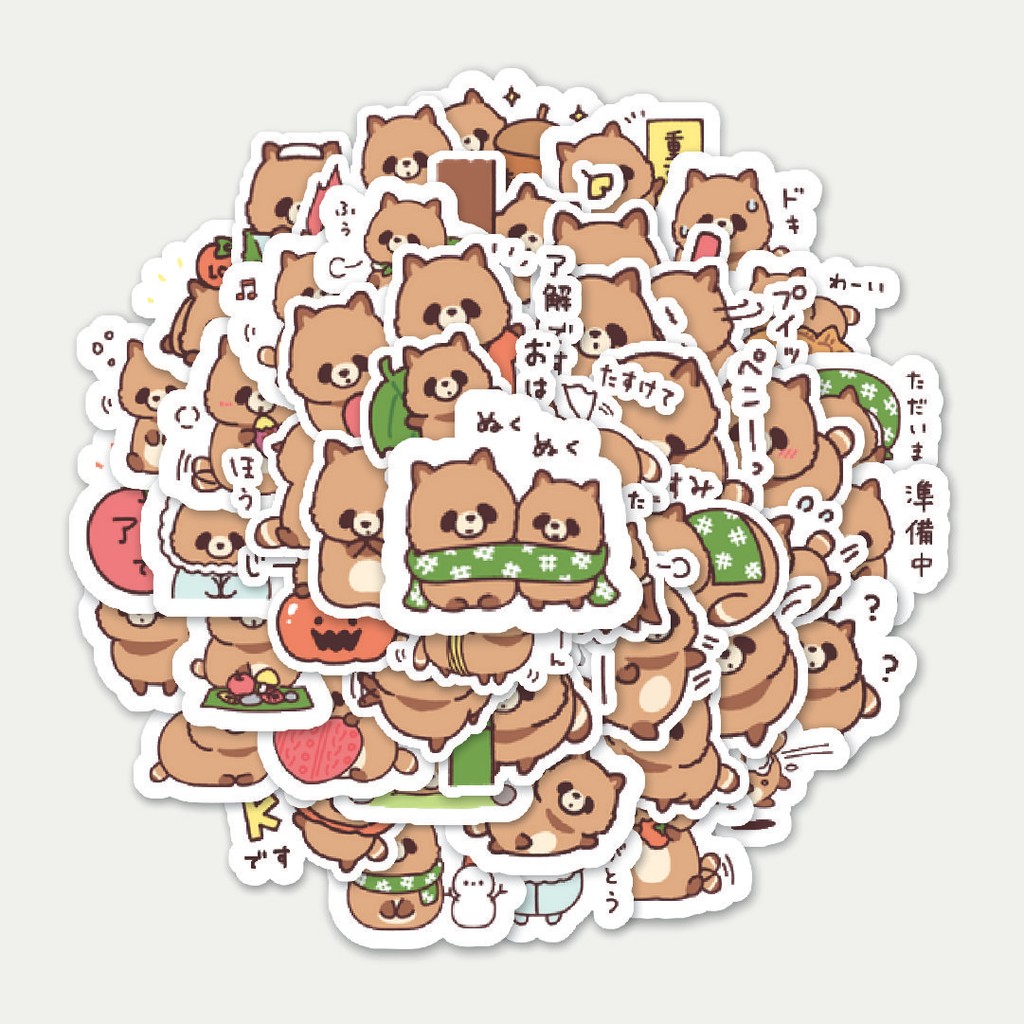 

Sticker Pack Stiker Kartun Raccoons | Sticker TUMBLR | Stiker LAPTOP KOPER HELM