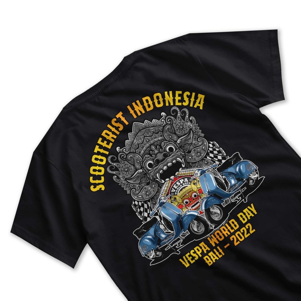 KAOS VESPA WORLD DAY BALI 2022 | TSHIRT VWD 22 SCOOTERIST INDONESIA WORLD DAYS | BAJU EVENT JAMBORE 