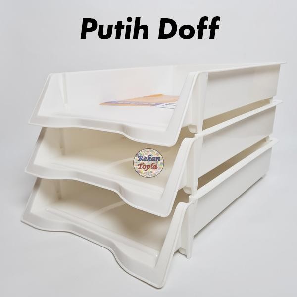 

Tempat File Dokumen / Rak Susun Dokumen Plastik / 3 Susun / Uk. Folio - Putih