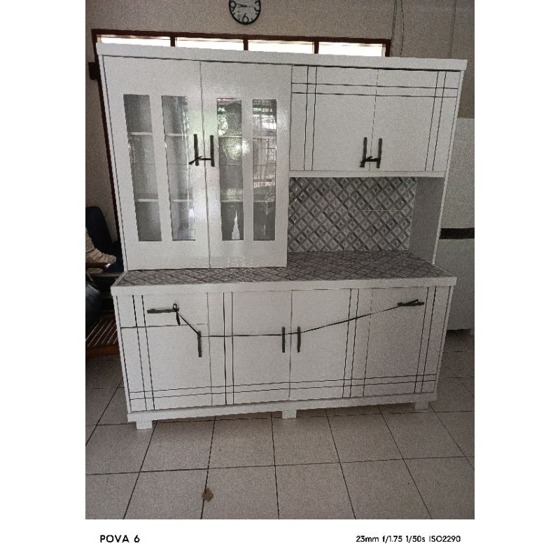 RAK DAPUR 4 PINTU MURAH BANDUNG / LEMARI SAYUR 4 PINTU / RAK PIRING KAYU LEMARI DAPUR