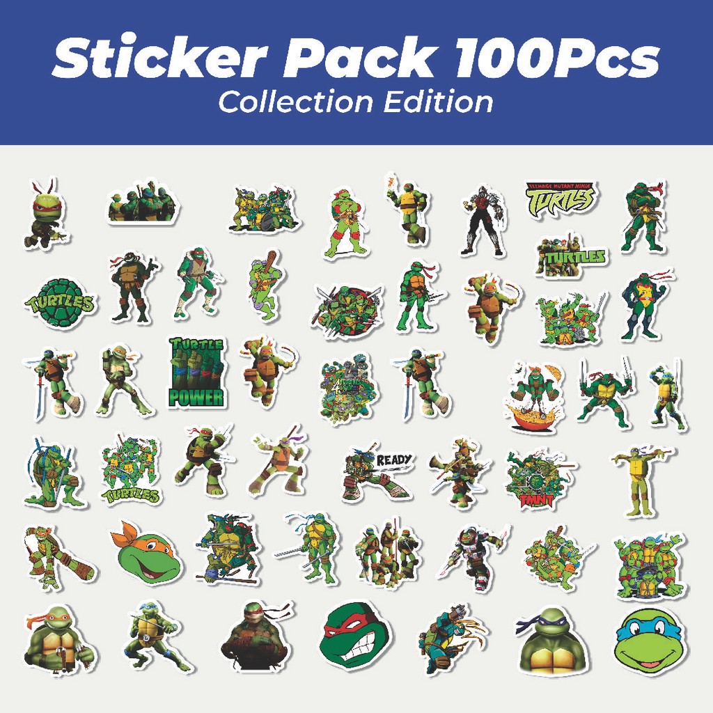 

Hot Stiker Teenage Mutant Ninja Turtles Series [ Seri Kura Kura Ninja] Lucu Anti Air Stikers Berperekat Waterproof Sticker Decal Buat Motor Helm Buku Journal Koper Casing HP Laptop Botol Minum