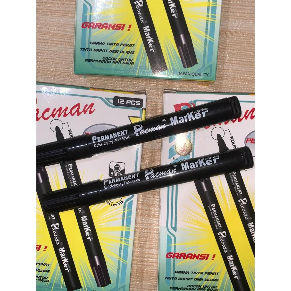 

JS GROSIR DAN 1PCS SPIDOL MARKER PERMANET PACMAN 1BOX ISI 12 pc