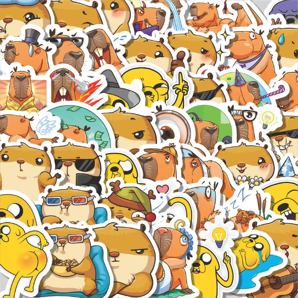 

Stiker Cutting Pack Stiker Hewan Hamster Kawaii Isi 100Pcs Series Aesthetic Lucu Keren Untuk Koper Bahan Vynil