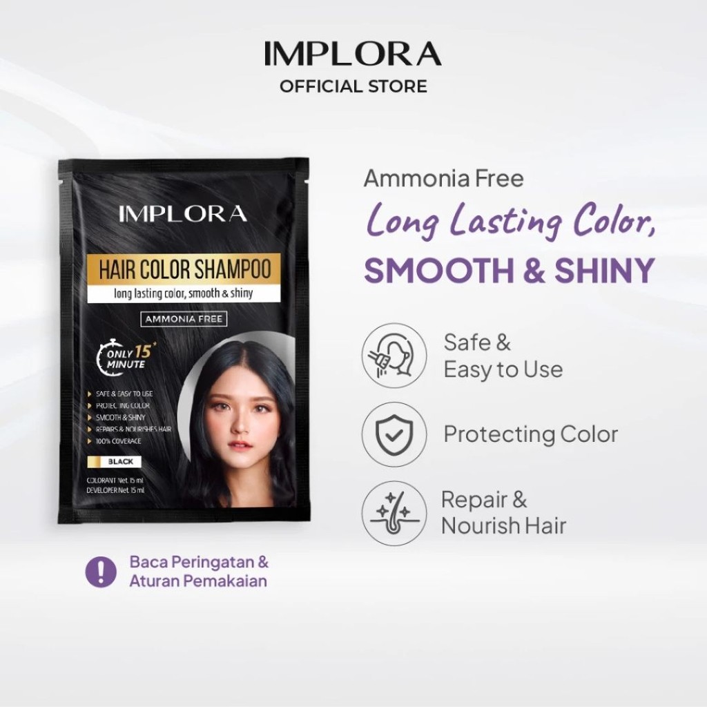 Implora Hair Color Shampoo | Shampoo Pewarna Rambut