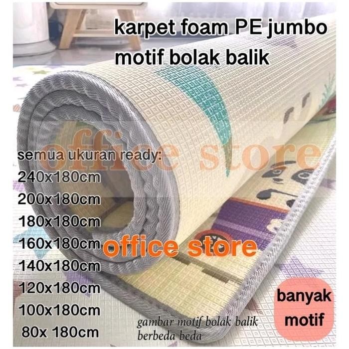[TERLARIS] karpet foam PE jumbo 240 200 180 160 140 120 100 80 | karpet bolak balik | karpet tebal |