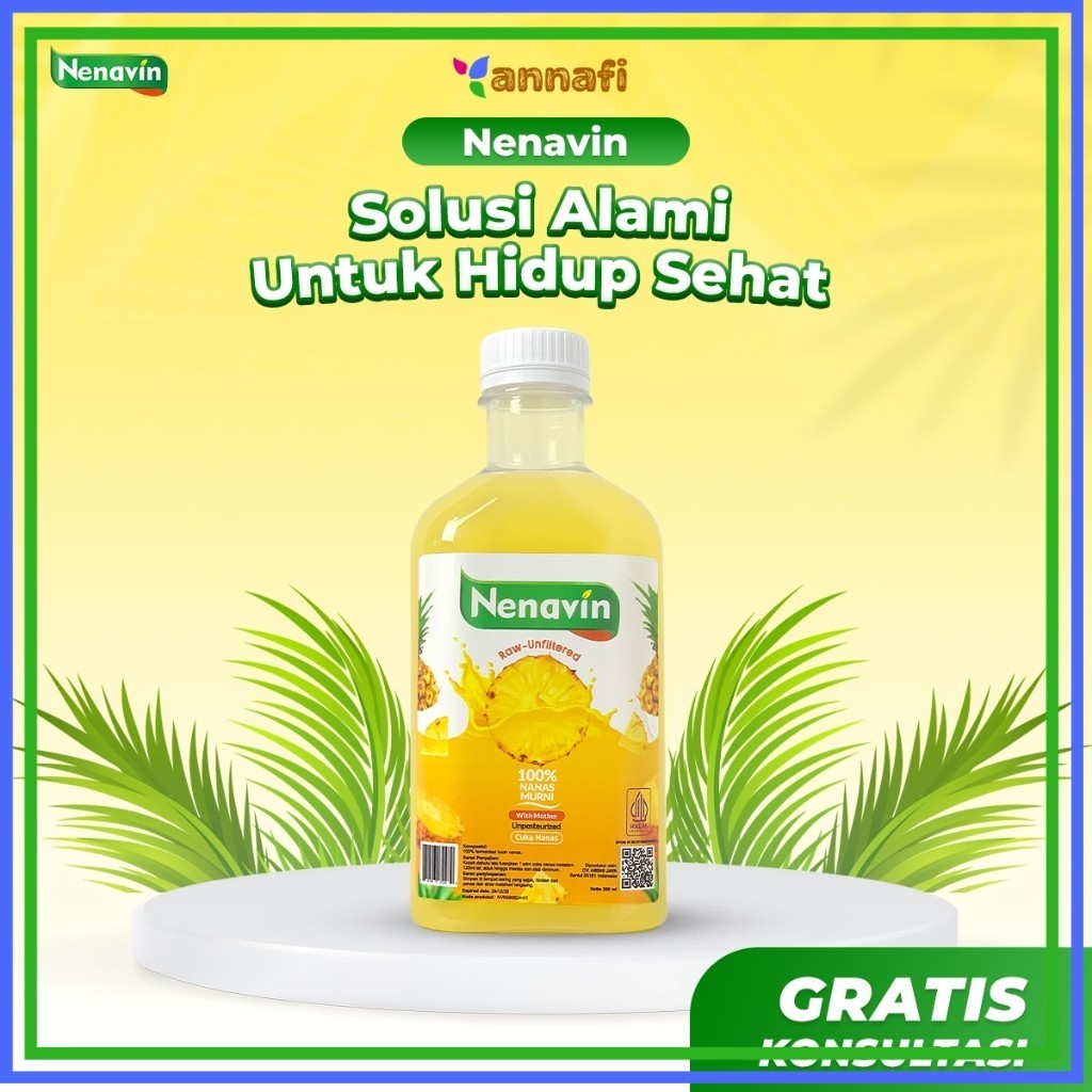 

NENAVIN Cuka Nanas - Minuman Diet dan Detoks Alami - Halal & Terdaftar BPOM - 1 Botol