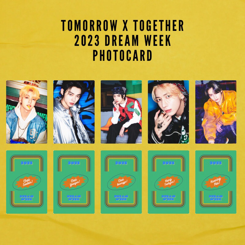 [ksuffind] TXT 2023 Dream Week Photocard Murah Premium PC TXT Soobin Yeonjun Beomgyu Taehyun Huening