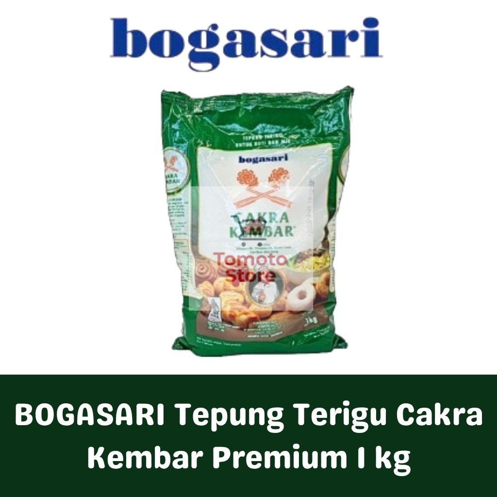 

✨ TOMOTOSTORE ✨ BOGASARI Tepung Terigu Cakra Kembar Premium 1 kg