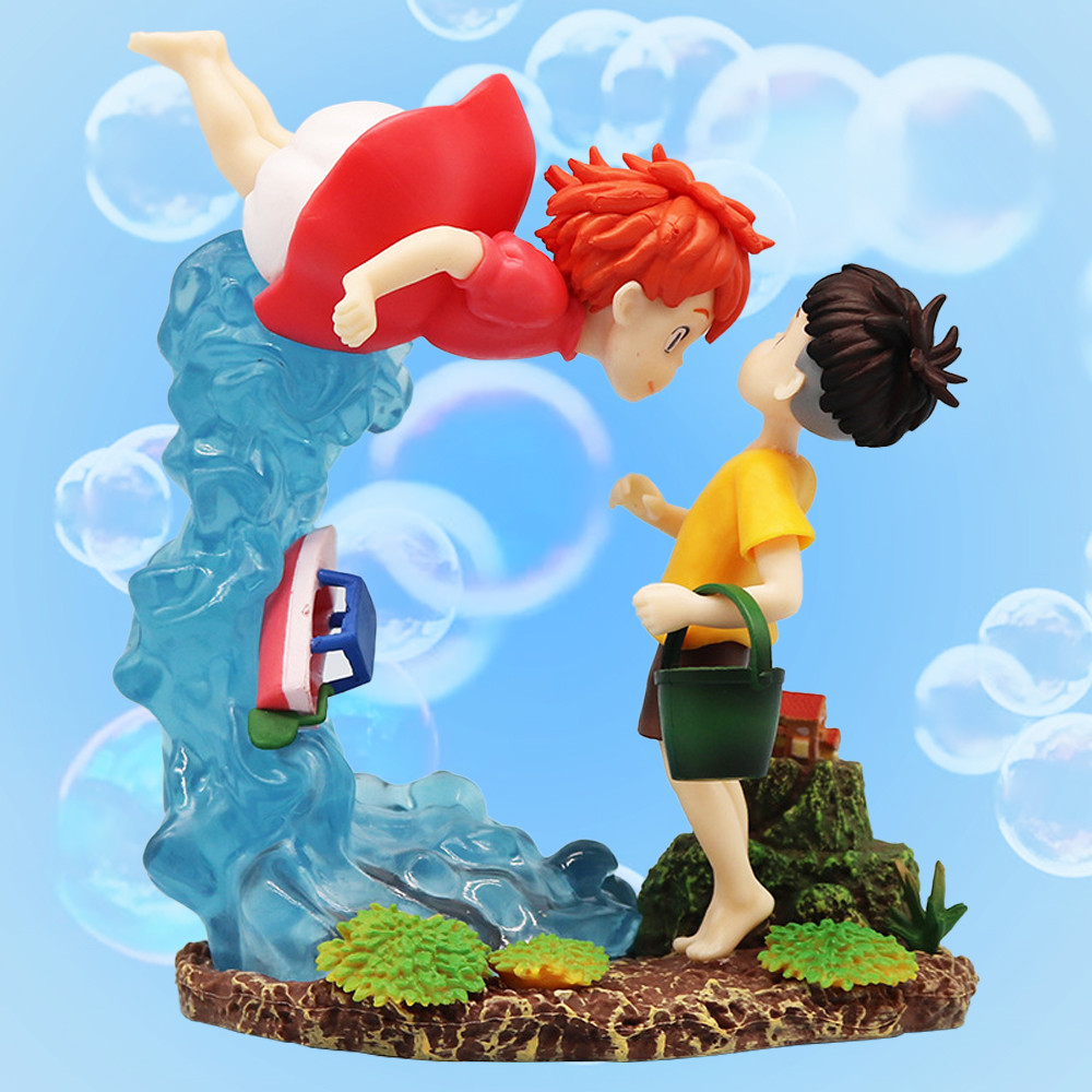 Ponyo On The Cliff Figure Ponyo Sousky Seagal Figure Pvc Gk Statue Anime Action Figurine 15cm Model 