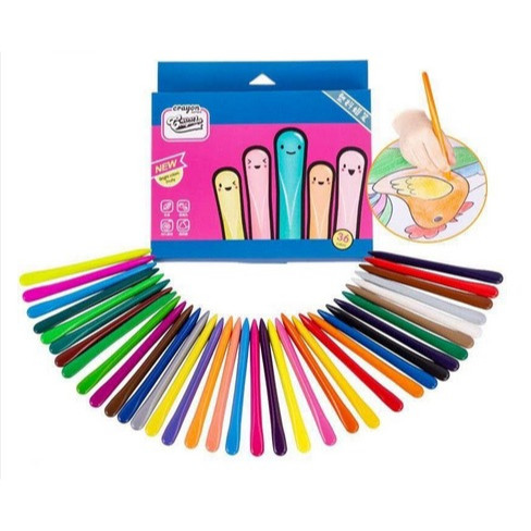 

COD High Quality Crayon Lab Non Toxic Crayon Triangular Crayon Lab Triangle Crayon Plastik Anti Air Anti Kotor