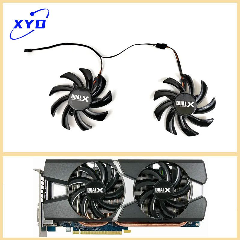 NEW R9 280X GDDR5 GPU FAN For Sapphire HD7850 HD6970 HD7870 HD7950 HD7970 R9 280 85MM FDC10H12S9-C V