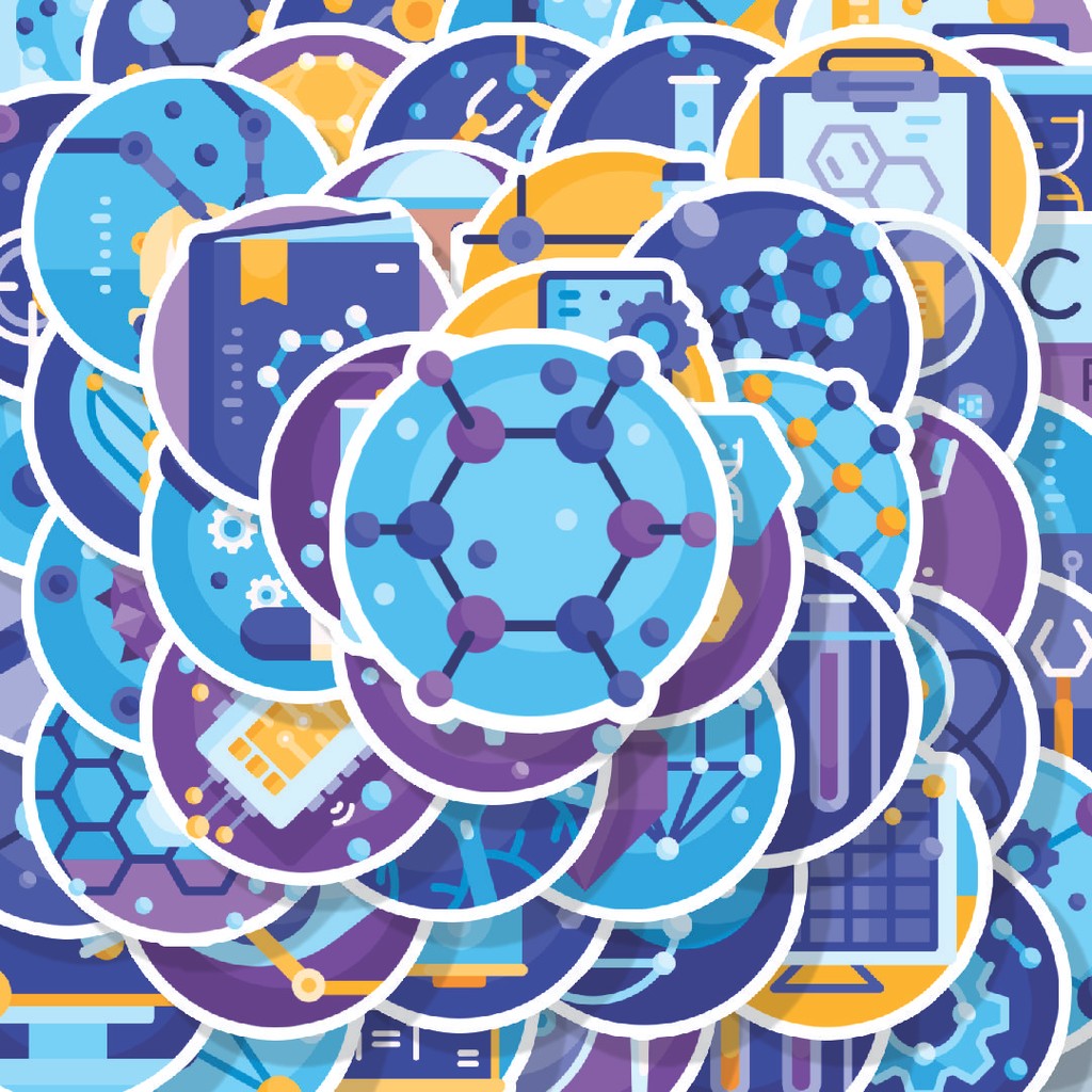 

100PCS Lucu Stiker Nano Technology [Stiker Teknologi Nano] Stiker Aesthetic Stiker Anti Air Stikers Berperekat Waterproof sticker decal buat Motor Helm Buku Journal Koper Casing HP Laptop Botol Minum Hadiah anak