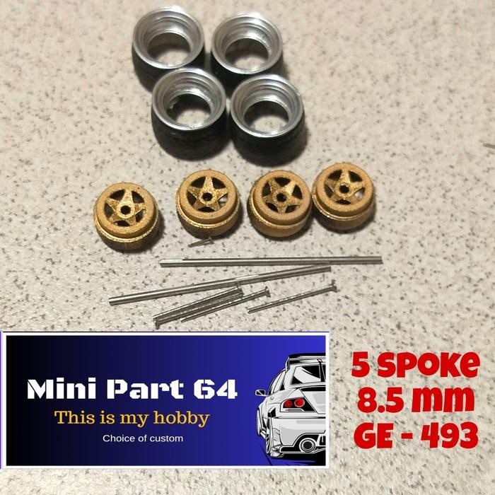 Diorama Diecast Ban 8.5mm GE  493 Miniatur Skala 64