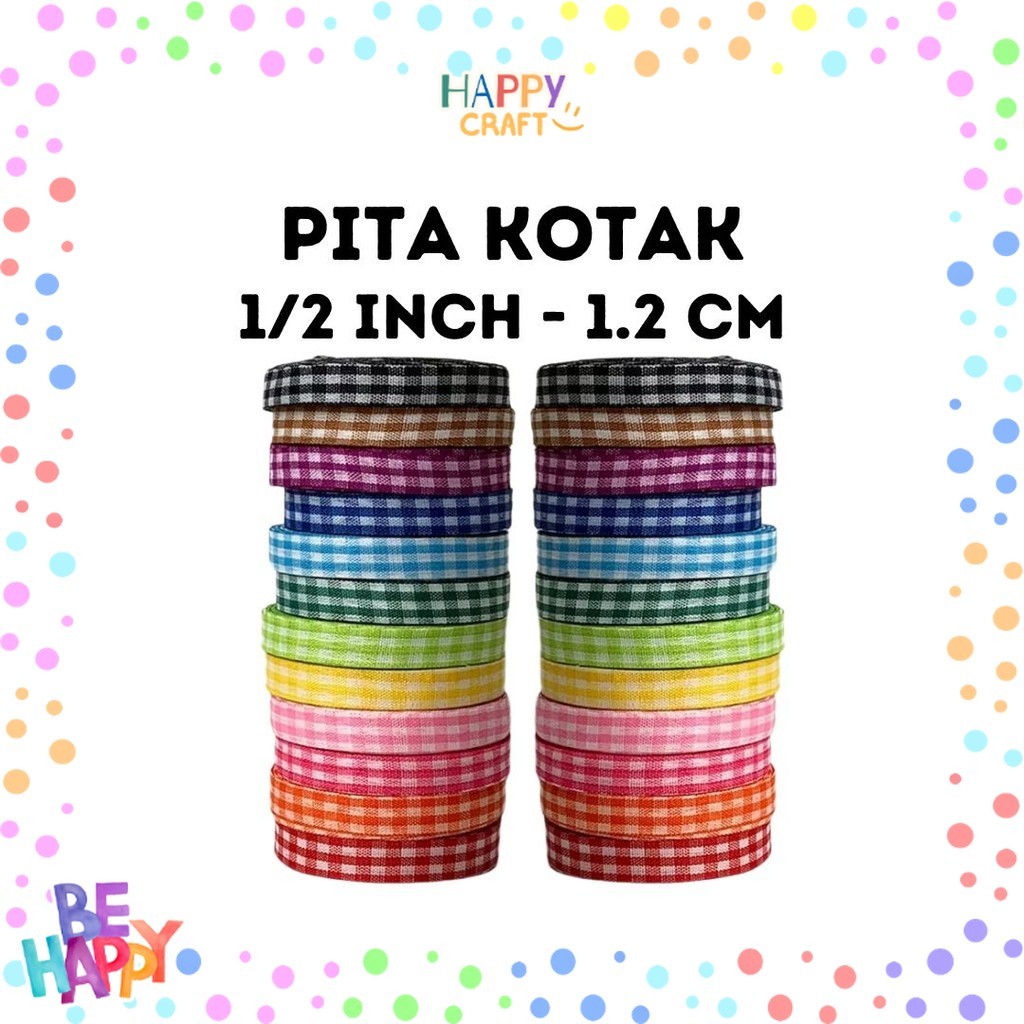 

Pita Kotak 1/2 inch (1.2 cm) Panjang 20 yard (18 mtr)