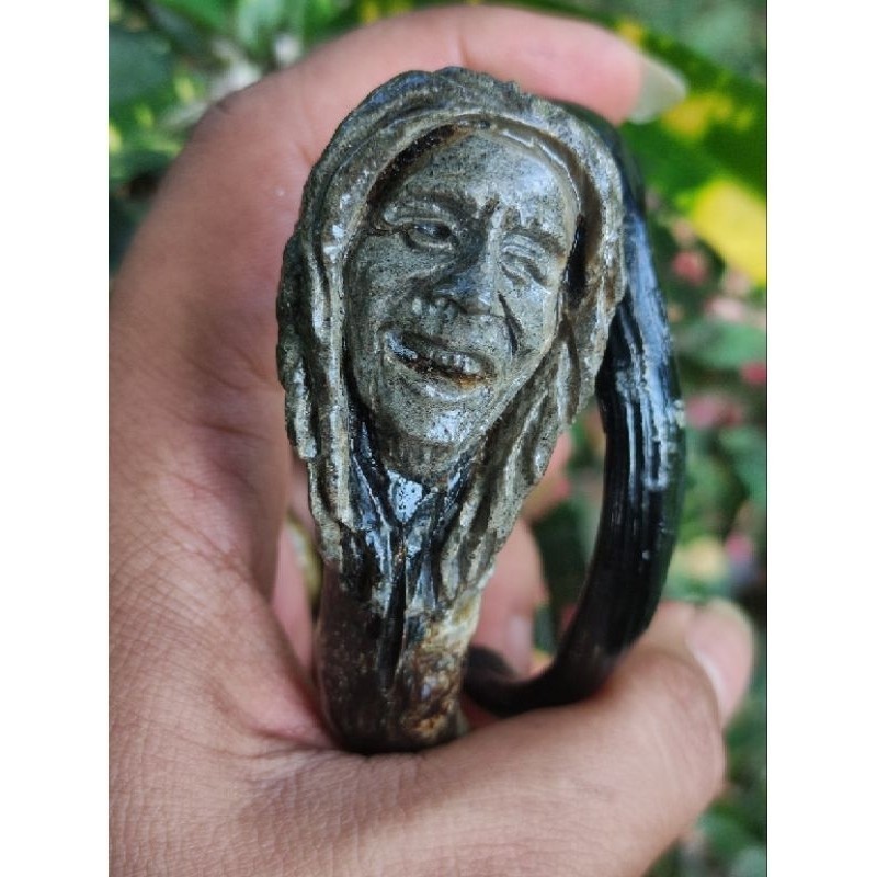 GELANG AKAR BAHAR BONGGOL BATU UKIR BOB MARLEY
