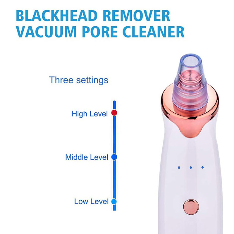 Blackhead Remover Diamond Dermabrasion Nose Vacuum Pore Cleanser A e Pimple Suction Extractor USB Re