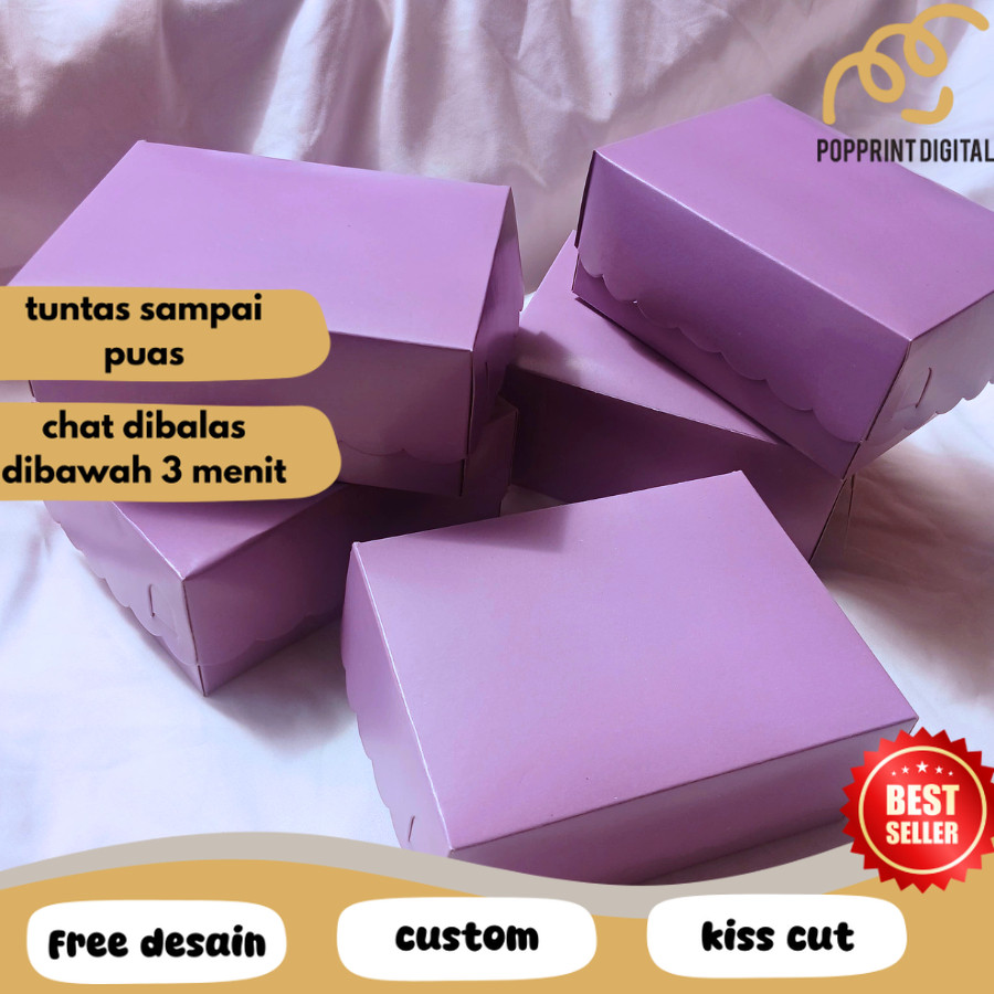 

PpD kotak kardus Ungu 12x 16 cm Kotak kardus Kue Snack Box