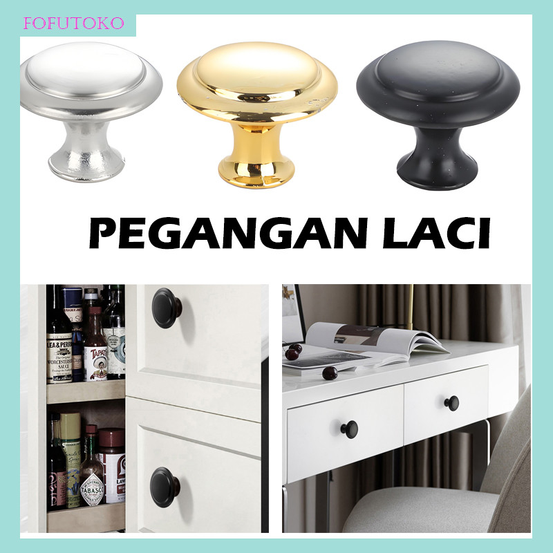 Knop Bulat Stainless / Handle Tarikan Laci Lemari Nakas / Pegangan Pintu Lemari Kitchen Set / Tarika