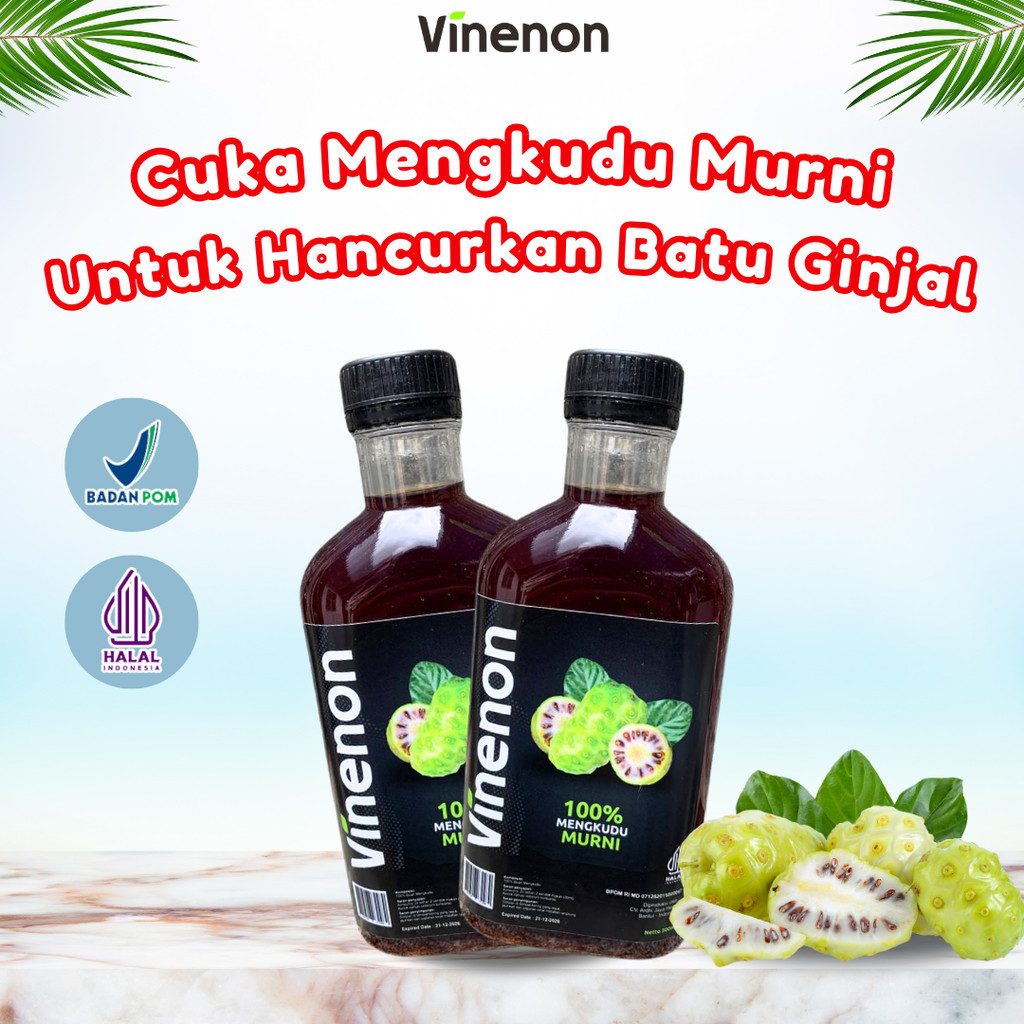 

VINENON Cuka Mengkudu Asli | Obat Hancurkan Batu Ginjal | Melancarkan Purin Dalam Tubuh BPOM HALAL