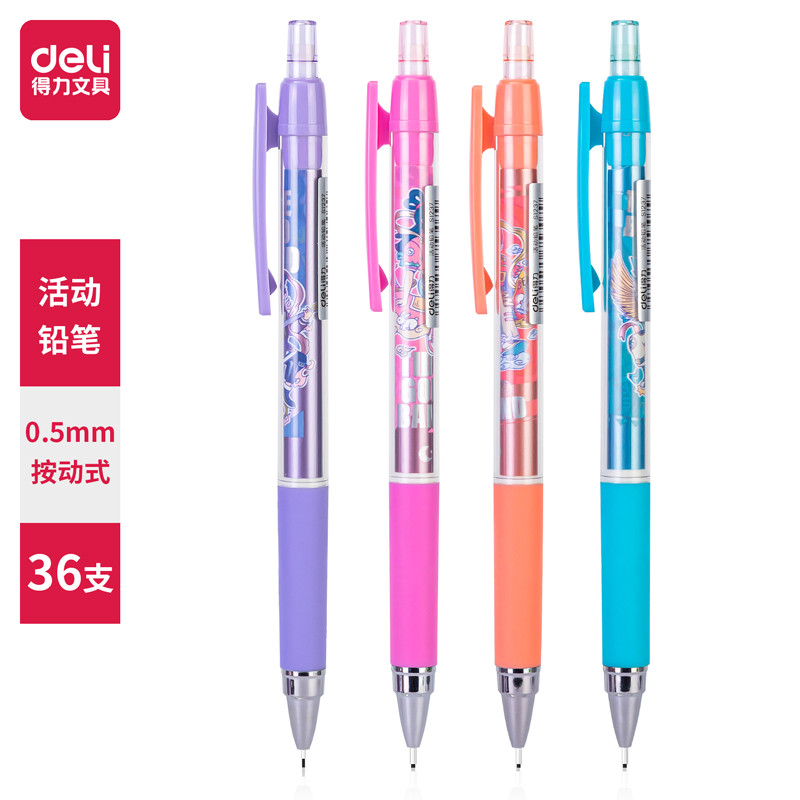 

(BUY 1 GET 1) Deli Pensil Mekanik / Mechanical Pencil Kartun Penghapus di Ujung S1238