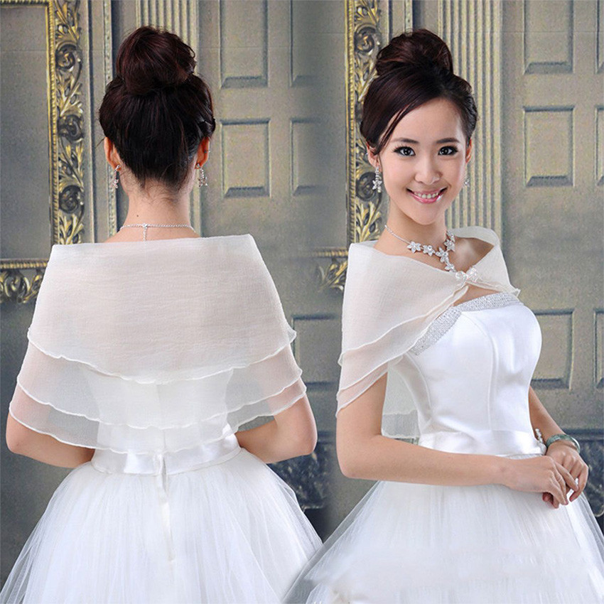 Bolero Brukat Aksesoris Pengantin Cardigan Pesta Putih Bolero Brukat Pengantin Wedding Bolero Bridal