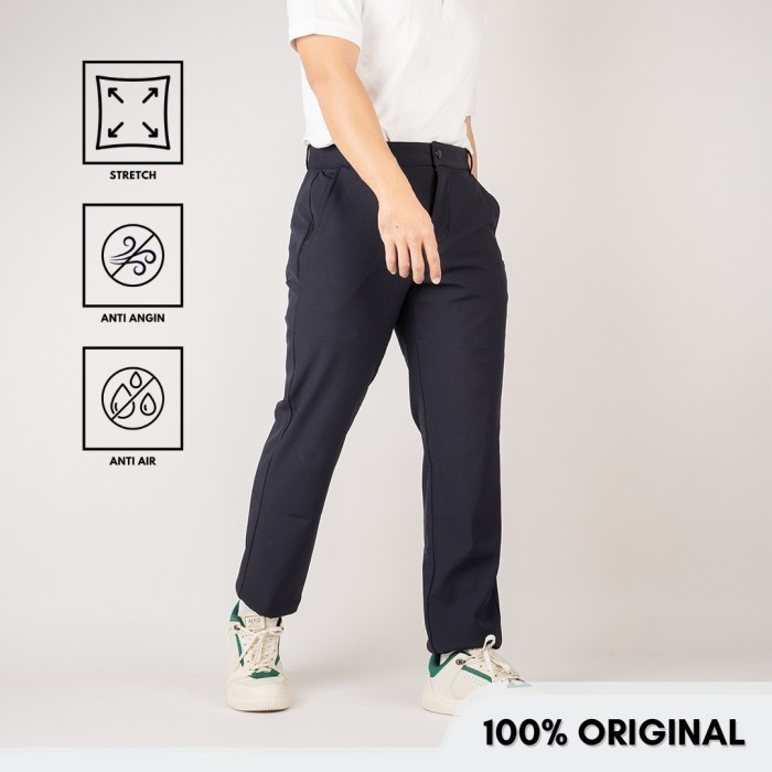 Celana panjang pria celana golf celana anti air anti angin Wolsey navy