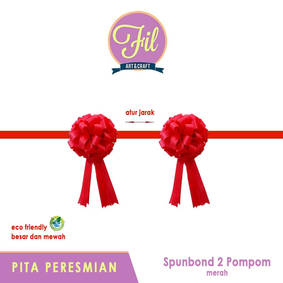 

Pita Peresmian / Gunting Pita / Pita Bulat / Pita Pompom Peresmian