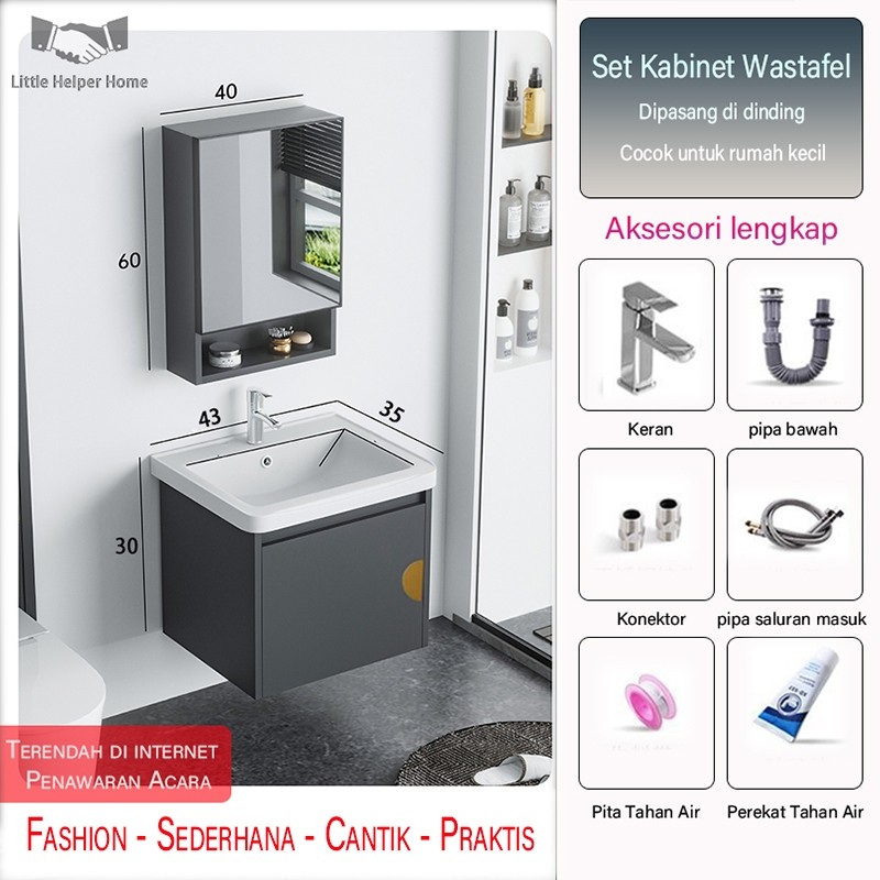 NEW PRODUK wastafel cuci tangan estetik(43cm) wastafel kamar mandi kecil wastafel dinding wastafel k