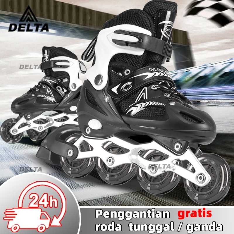 【DELTA】powerslide sepatu roda anak laki laki roda 4 sepatu roda anak 3 tahun sepatu ada rodanya 2