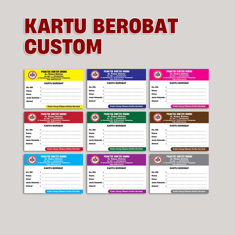 

Kartu Berobat Pasien Custom