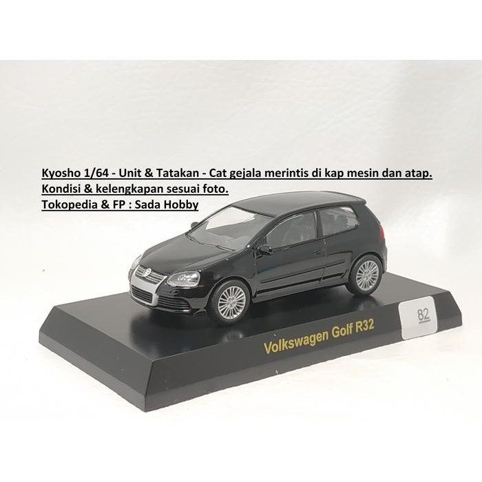 CSM... Kyosho 1/64 Volkswagen Golf R32 Hitam No Box