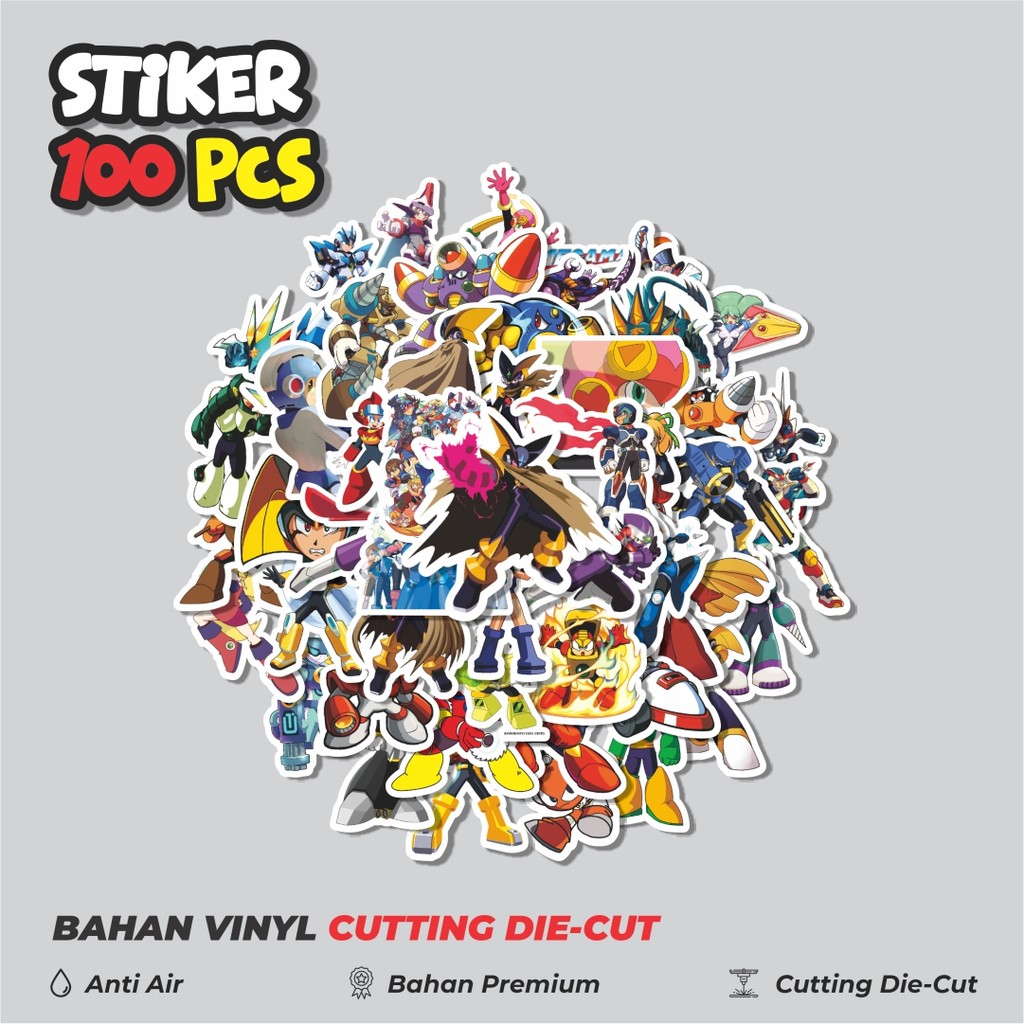 

Terbaru! 50 pcs Stiker Capsom Series Megaman Universe Character Mix 1 Dekorasi Lucu Kreatif untuk Notebook, Skateboard, HP