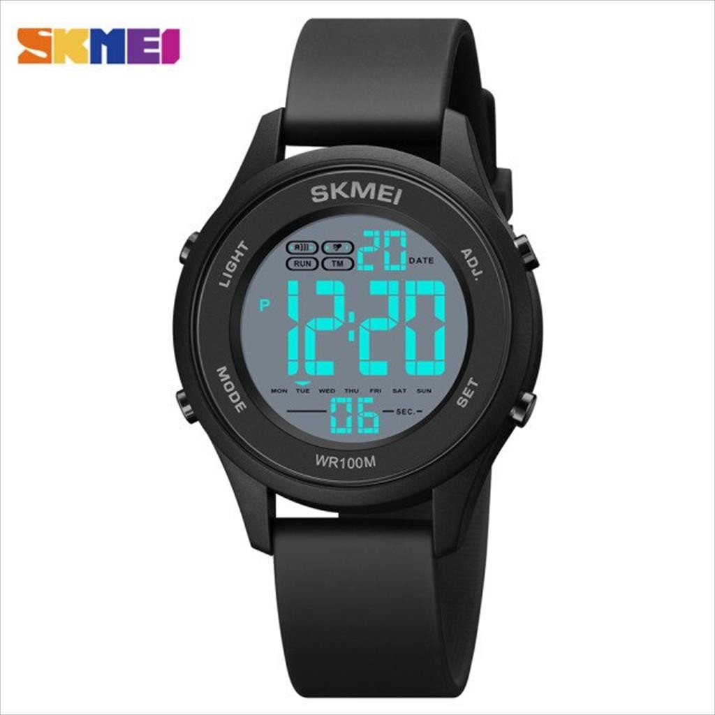 Jam Tangan Pria Digital LED 1758 Digital Rubber (Diameter 40 mm) anti air 10 ATM Original SKMEI
