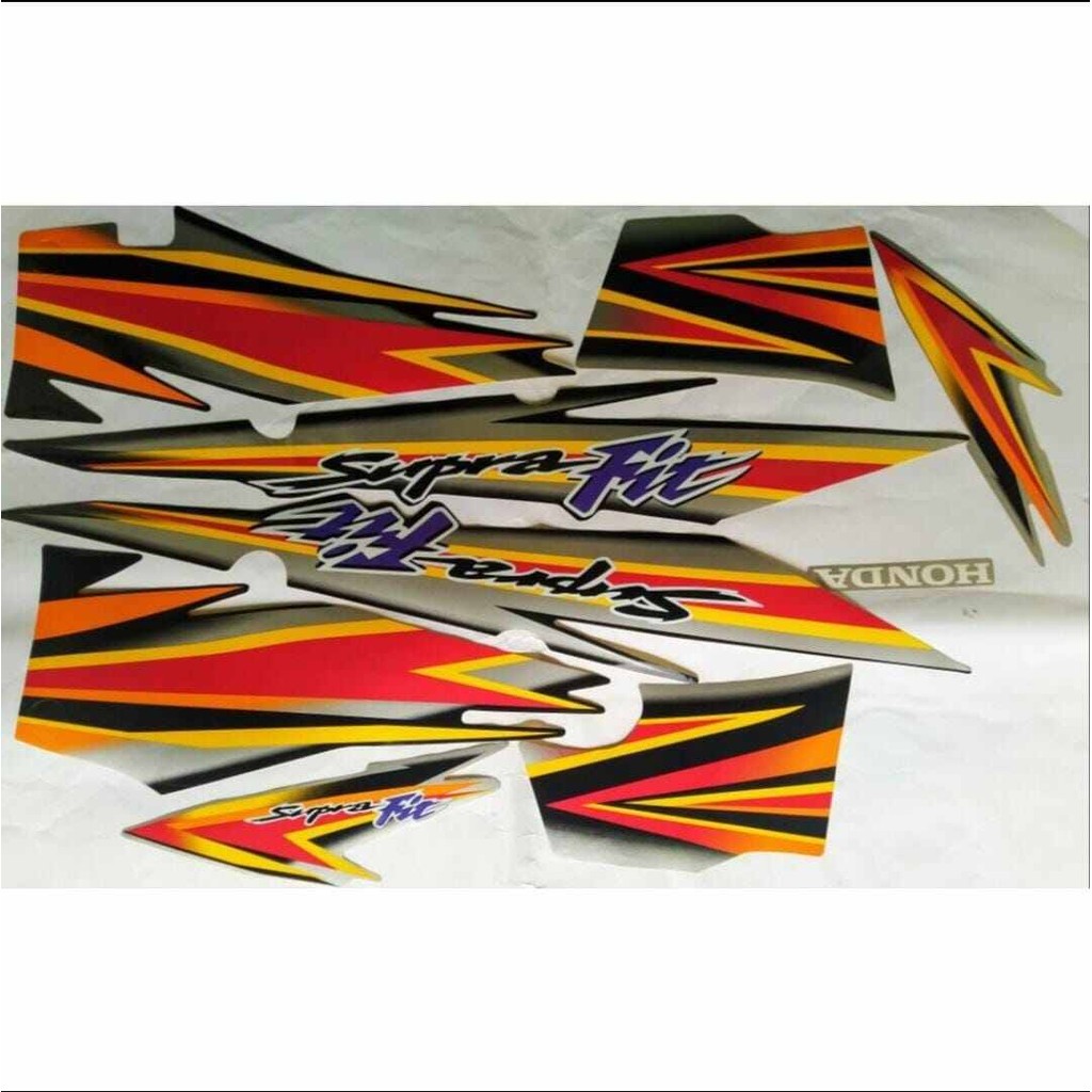 Striping Ori body Honda Supra fit cw 2005 stiker bawaan original bodi honda supra fit lama