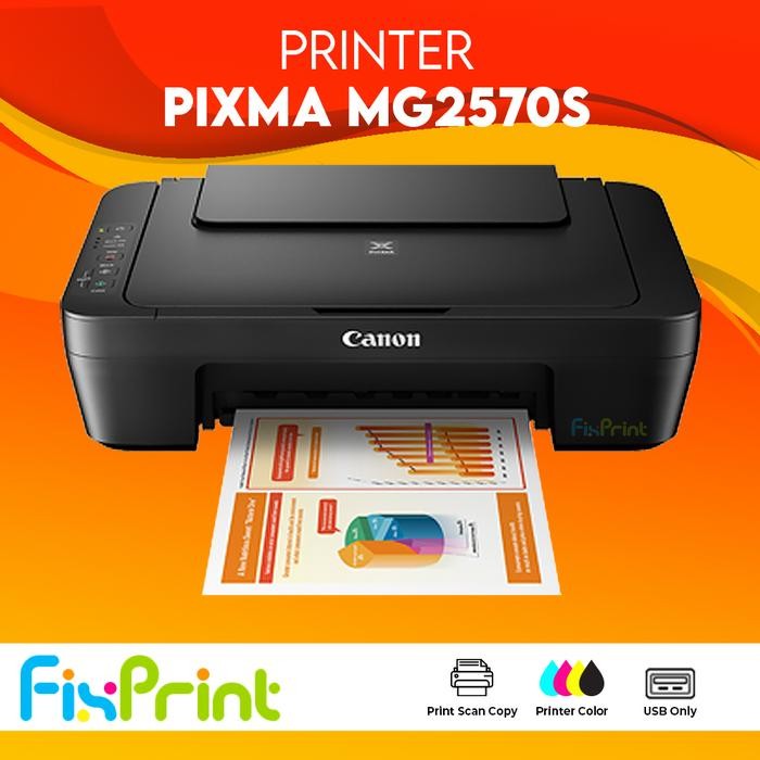 New Printer Canon PIXMA MG2570S Print, Scan, Copy Garansi - MG2570S, Plus Cartridge