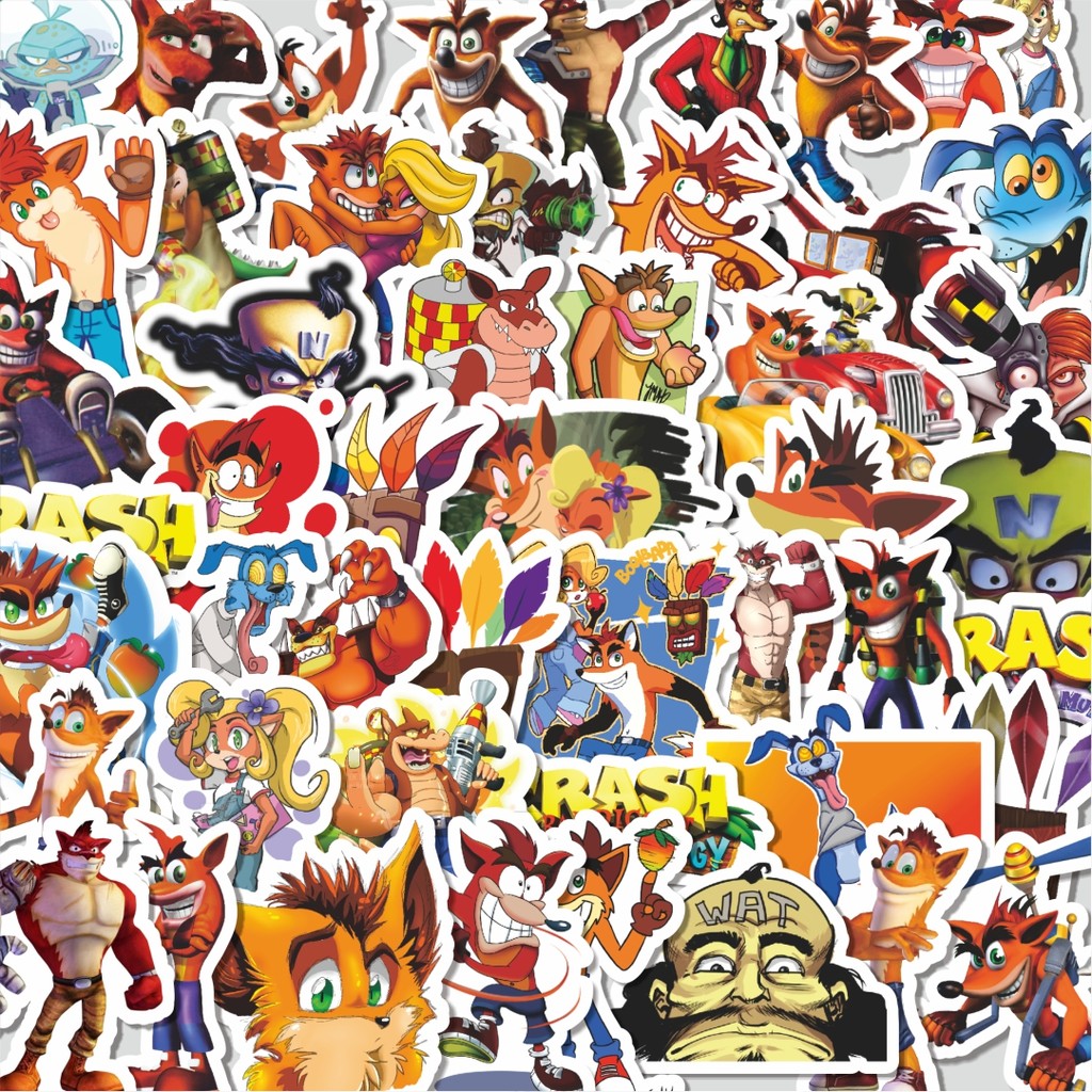 

Stiker Cutting Pack Stiker Game Series Crash Bandicoot Character 2 Isi 100Pcs Series Aesthetic Lucu Keren Untuk Koper Bahan Vynil
