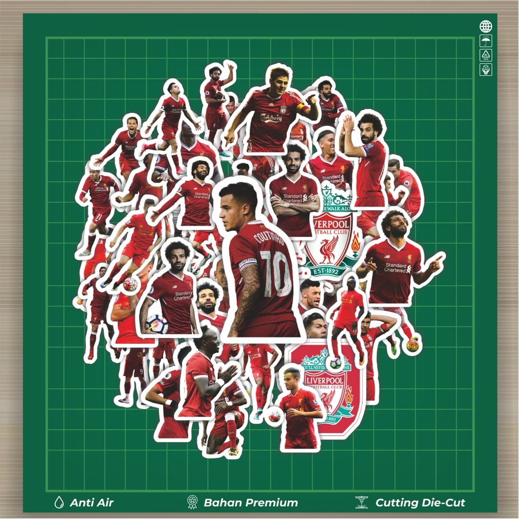 

HOT 50 PCS STIKER Stiker Football Series Liverpool FC Stiker Fashion Cars Decal Dingin Kartu Album Custom Vinyl Anti Air- Sticker Aesthetic Buku Journal Koper Casing HP Tablet Laptop Helm Motor Botol Minum