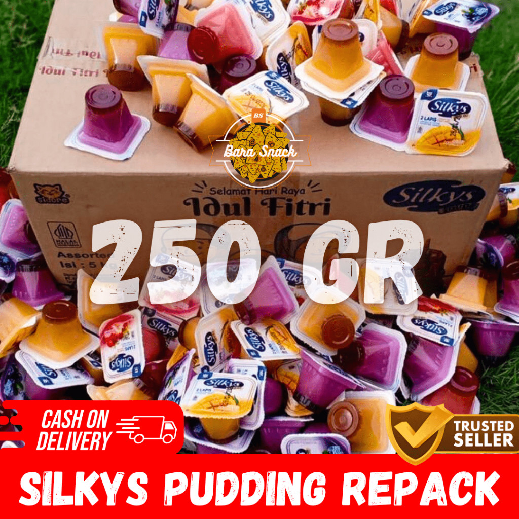 

[ 250gr ] Silkys Puding Duo Lapis / Jelly Silkys Aneka Rasa Buah Kemasan Repack / Snack Kiloan Murah