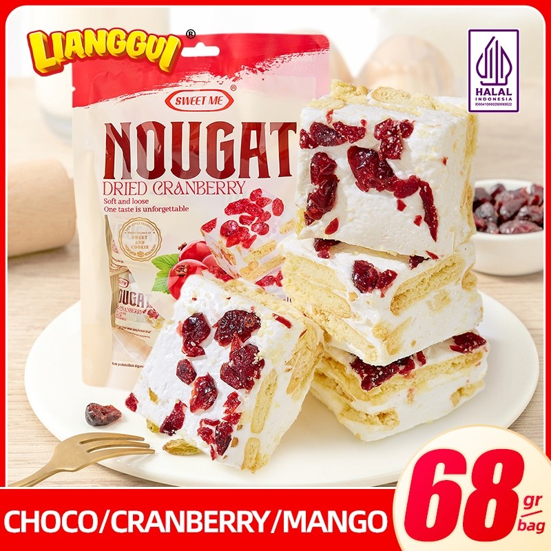 

320g/box Lianggui Nougat cokelat cranberry mangga cemilan halal yang viral Kumpul Kantor Murah