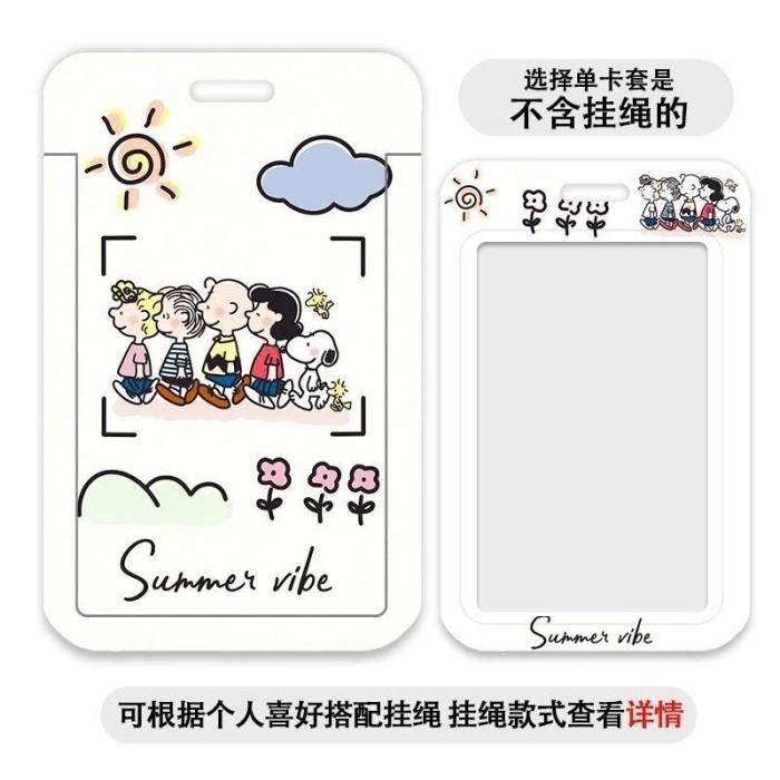 

Promo SNOOPY peanuts card holder name tag id tempat kartu gantungan lucu - b