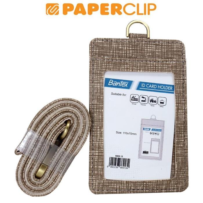

Promo ID CARD BANTEX LEATHER 8869 PORTRAIT + LANYARD 13 BEIGE