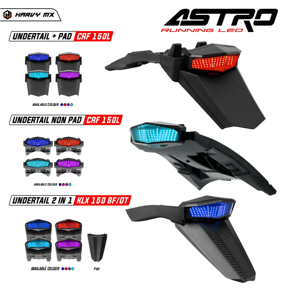 SPAKBOR BELAKANG Undertail Stoplamp Astro Running Led CRF 150L KLX Bigfoot Dtracker New
