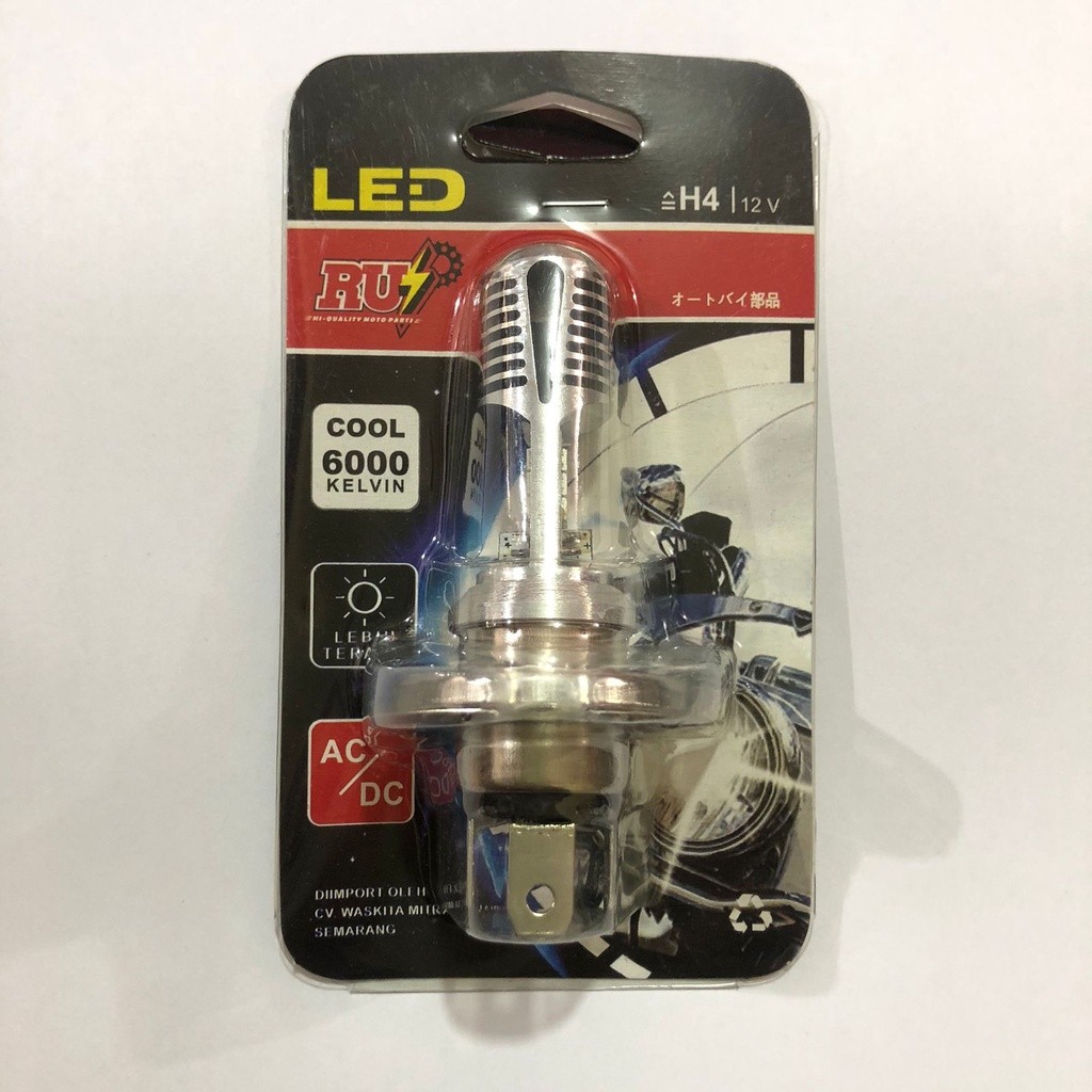 bohlam LED VIXION H4 bolam dop led 6000K AC DC (AWM)