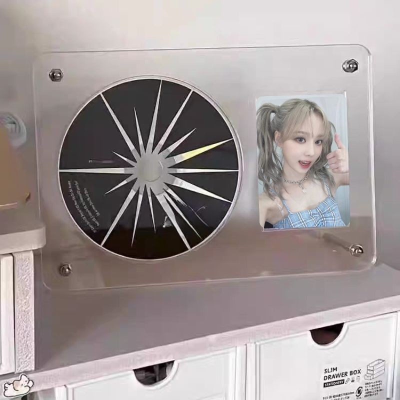 

CD Picture Acrylic Display Stand Photo Frame Transparent Idol Picture Frame Ins CD Small Cards Display Holder Room Desktop Decor