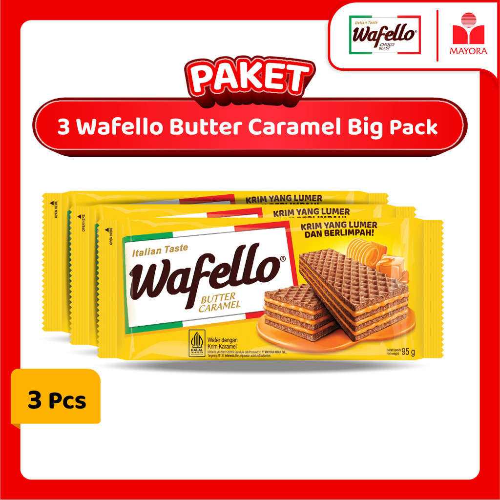 

Paket 3 Wafer Wafello Butter Caramel Big Pack
