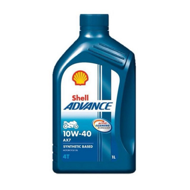 Oli Shell Advance Ax7 10W-40 Biru 1Liter Oli Mesin Motor Shell Ax 7 1000ml