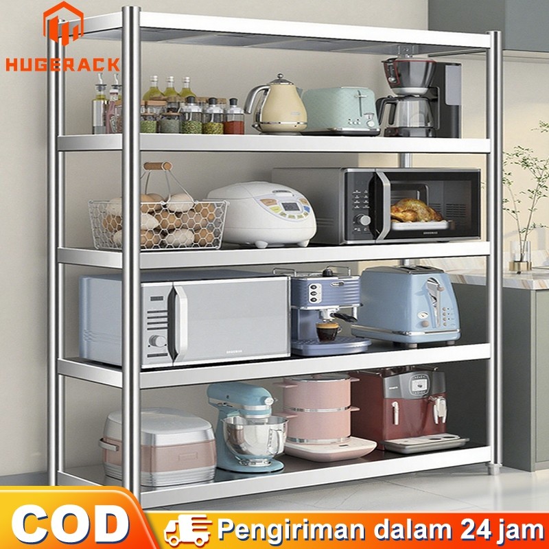 

Rak Dapur Stainless Steel Rak 5 Susun Rak Penyimpanan Tempat Serbaguna 5 Susun Rak Besi Rak Microwave Oven