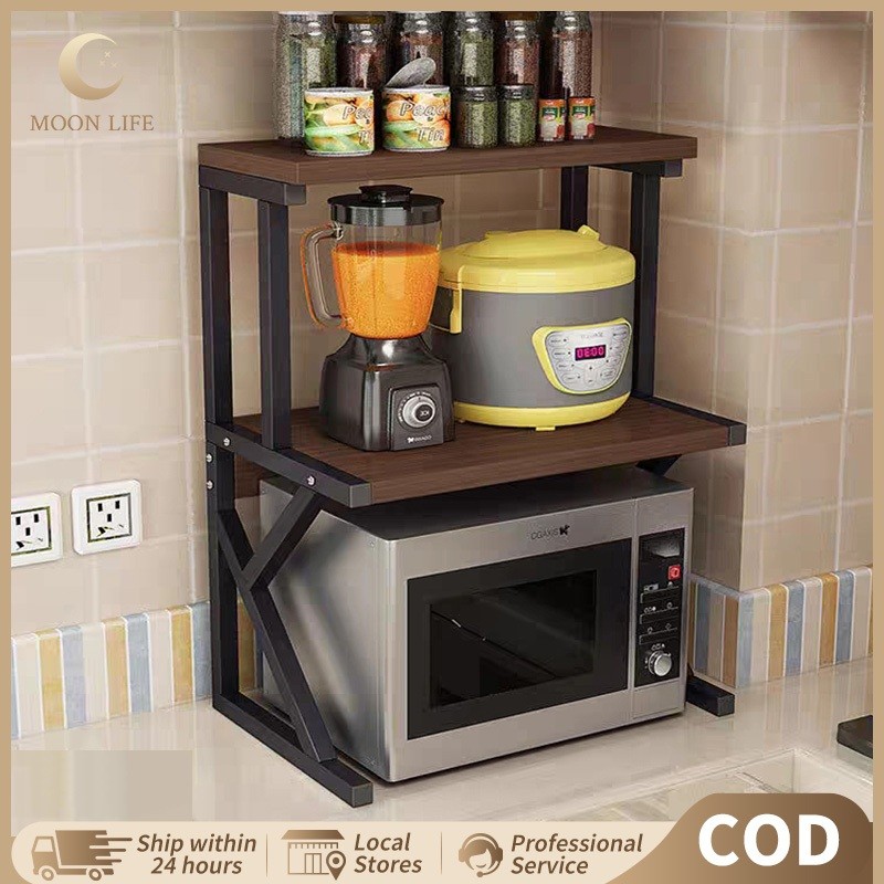 

COD Microwave Rak Rak Kitchen Storage Rack Rak Susun Rak Penyimpanan Serbaguna Rak Oven Rak Rak Bumbu Dapur